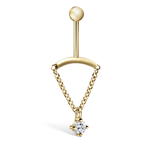 Maria Tash 2mm Prong Set Diamond Drape Threaded Stud Earring - Image 6