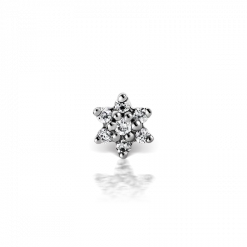 Maria Tash 3mm Diamond Flower Threaded Stud - Image 4